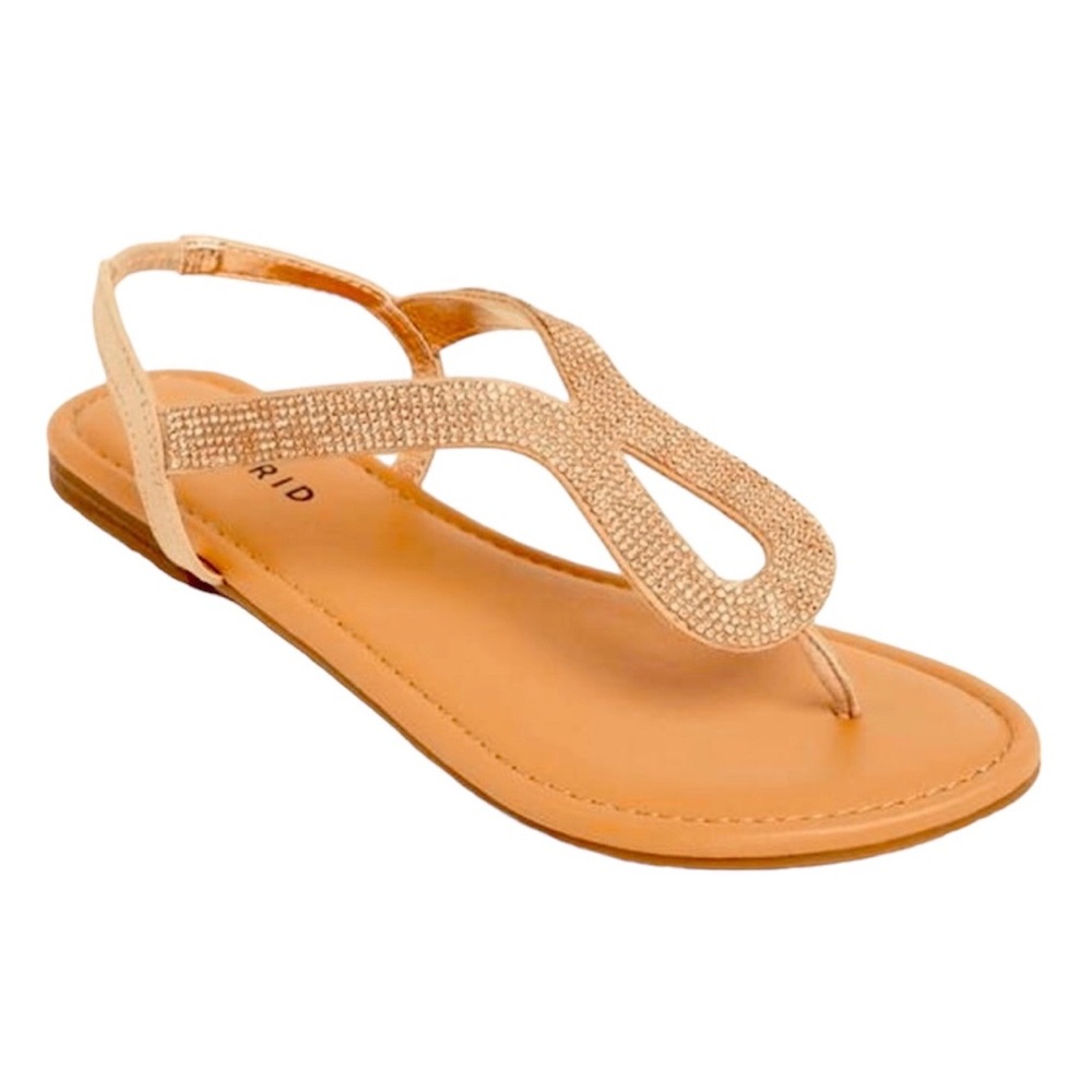 Torrid 🪩 Rose Gold Rhinestone Keyhole Sandal-9.5W (Fits like a 10/10.5)